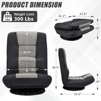 Swivel Gaming Chair Multipurpose Floor Gaming Chair for Playing Video Games, TV, Reading /Lumbar Support 2