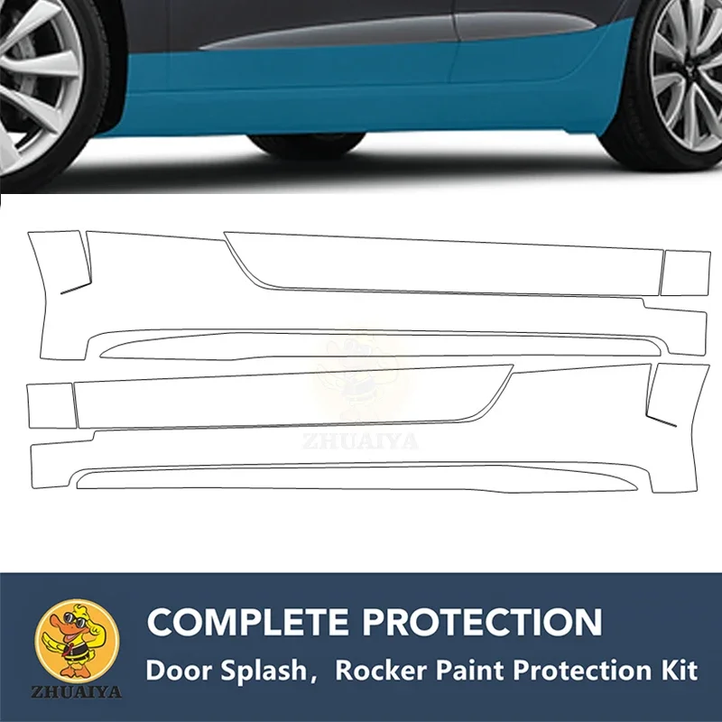 

PreCut Rocker Panels Paint Protection Clear Bra Guard Kit 7.5mil TPU PPF For AUDI TTS RS BASE 2019-2021