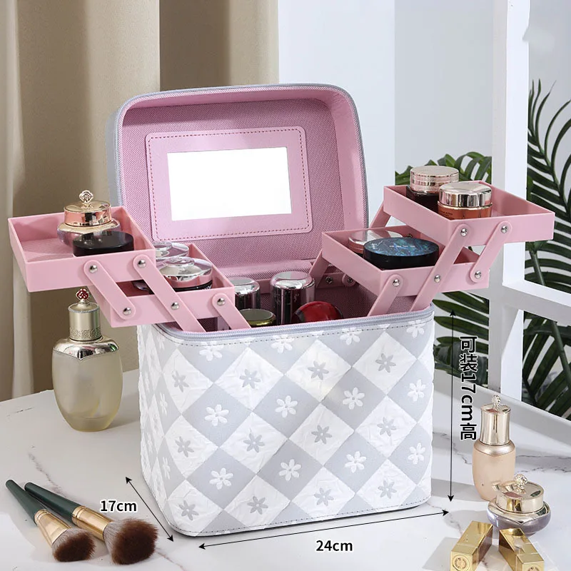 Travel Makeup Organizer 👜 Large Capacity Women’s PU Leather Travel Makeup Bag – Portabl... - SKU LTMB1012 - UGI Pac...