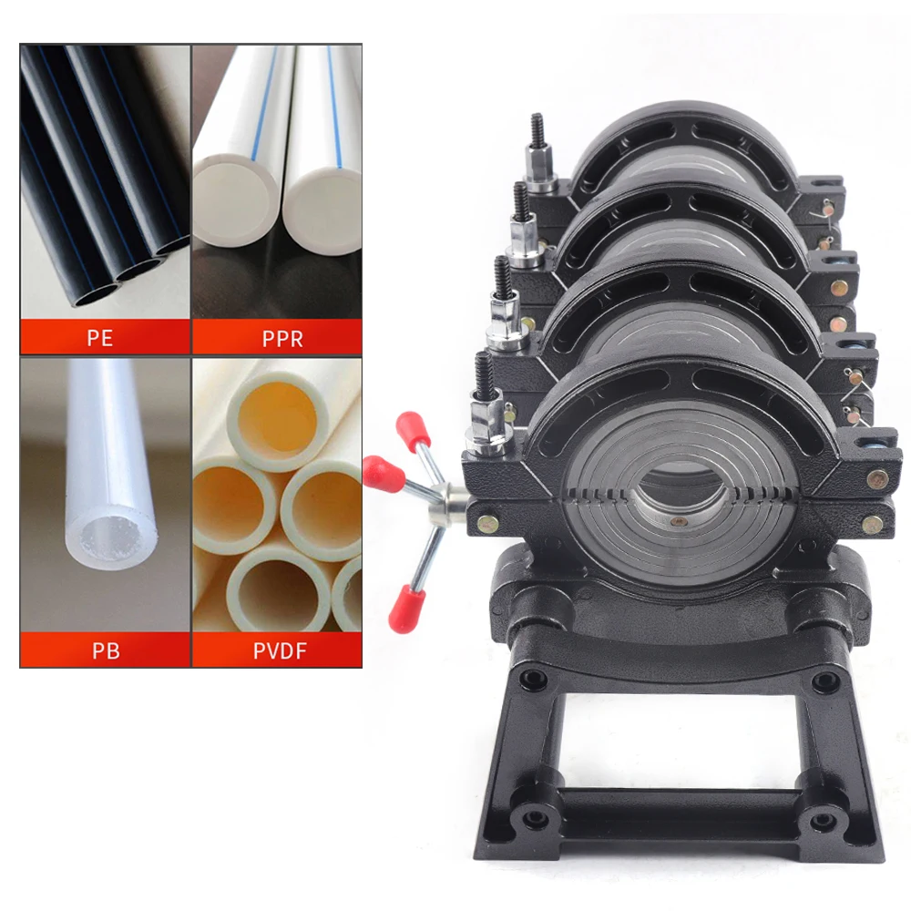 Double Column Pipe Welding Butt Welding Machine 2.48-6.3Inch Pipe Welder 4 Clamps for PE PP PB PVDF HDPE PVC