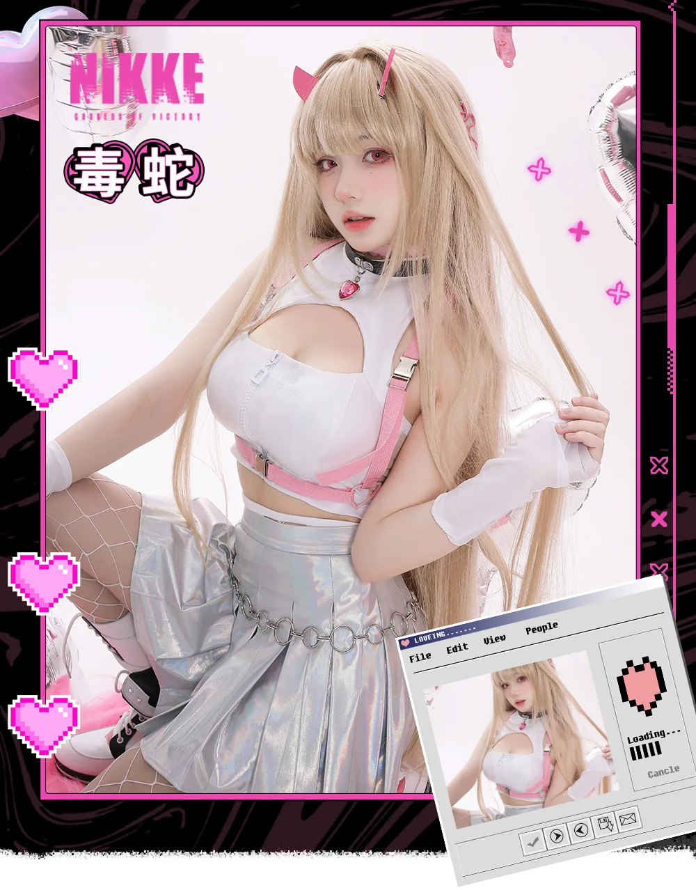 

Game NIKKE The Goddess Of Victory Cosplay Costume SSR Viper Sports JK Uniform Skirts Headwear Party Halloween Role Play Clothing