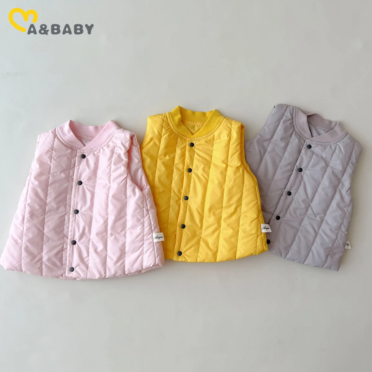 ma&baby Warm Infant Newborn Baby Boy Girl Waistcoats Tops Soft Fall Spring Baby Clothing Outerwear Solid Color