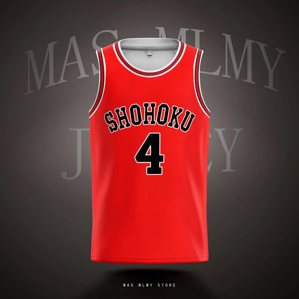 Anime Cosplay Costume Shohoku School Basketball Team 1-15 Printed Sakuragi Hanamichi Youth Adult Basketball Jersey