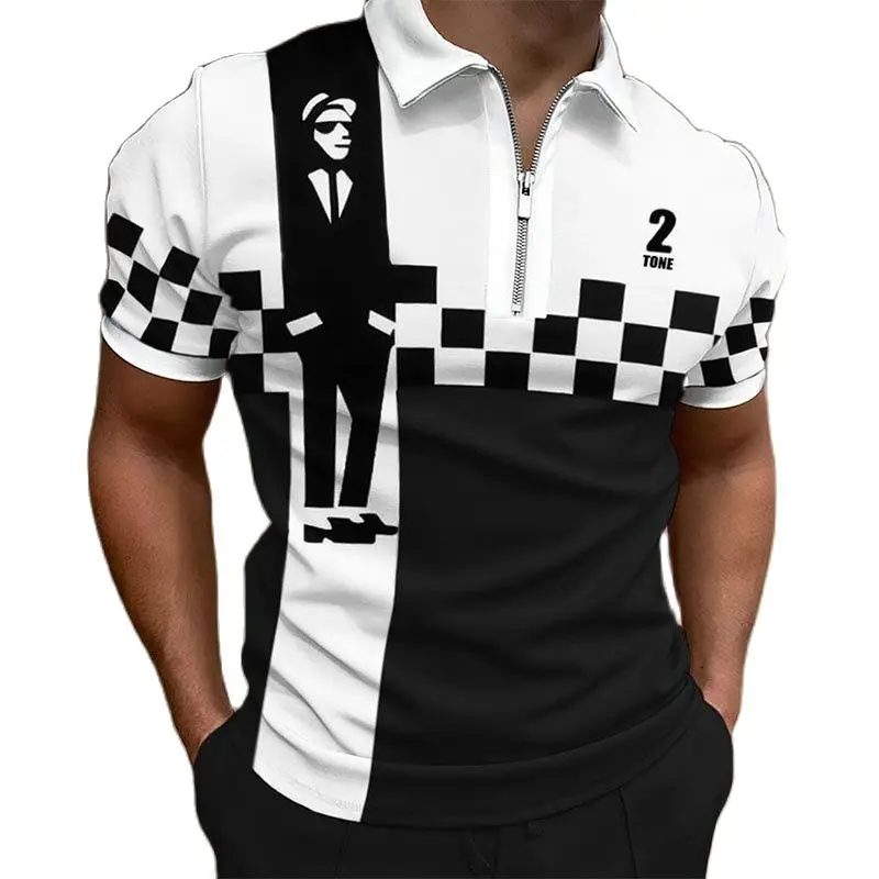 

Summer new men's casual short-sleeved Polo shirt office sports stand collar T-shirt men's breathable Polo shirt men's clothing