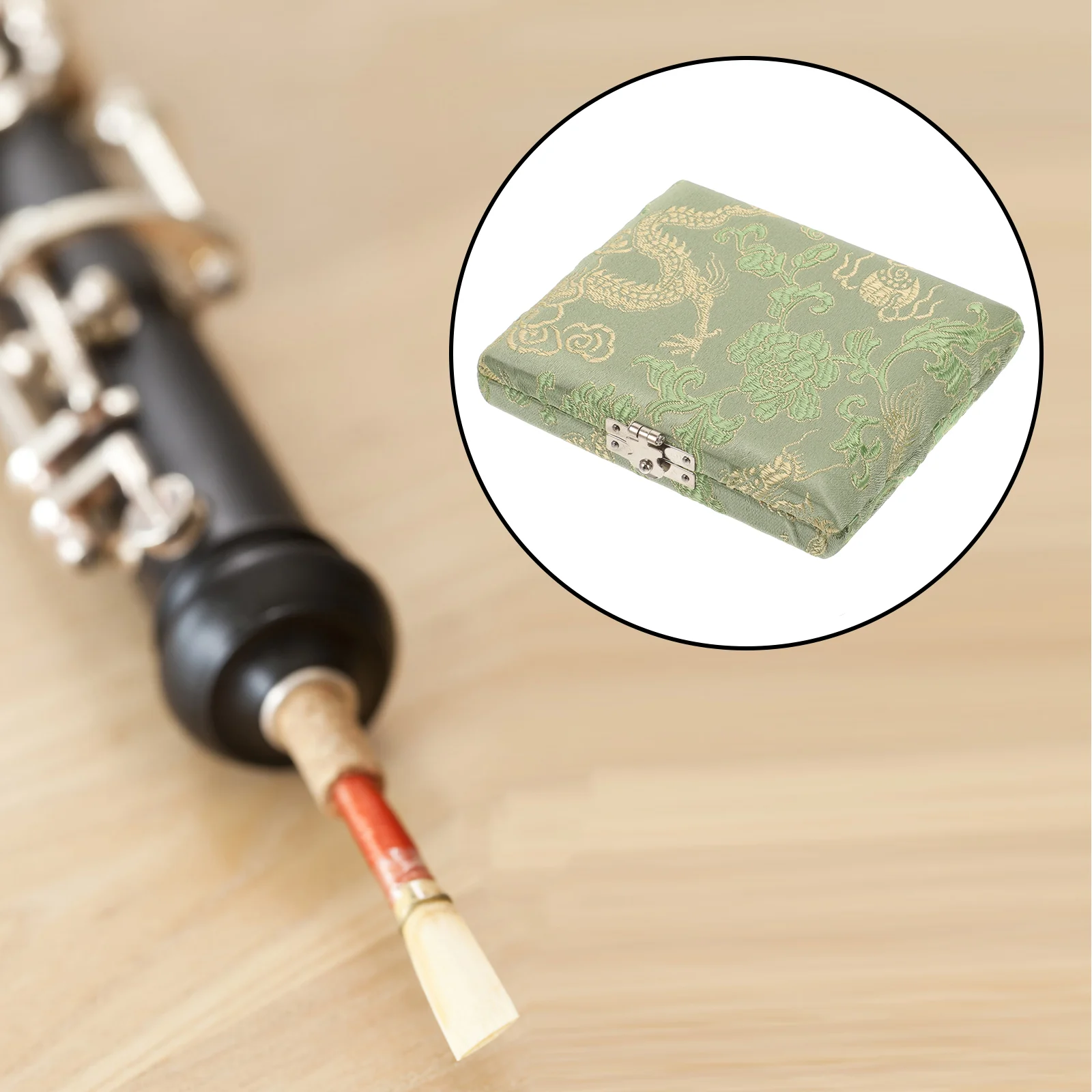 

Reed Oboe Case Holder Reeds Storage Box Cases Organizer Container Wood Saxophone Clarinet Protector Accessories Carrying