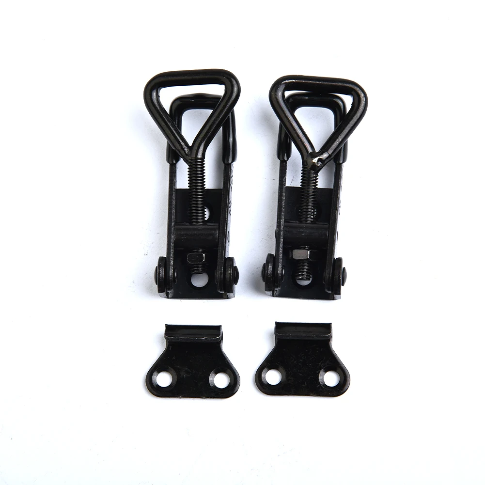 Brand New Toggle Clamp Clip GH-4001 Hasp High Carbon Steel Home Quick 100KG/220lbs Adjustable Mounting Distance 12 pcs adjustable toggle clamp heavy duty 4001 style latch hasp clamp for door box case trunk quick release pull latch