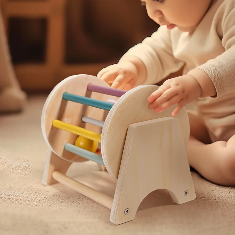 Wooden Baby Teaching Aid Toy Drum