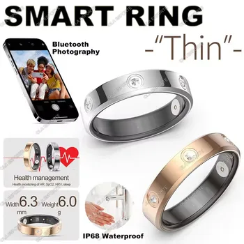 2026 New Diamond Fashion Women Smart Ring IP68 Waterproof Lady Ring Heart Rate Health Monitor Sports Pedometer Fitness Rings New 1