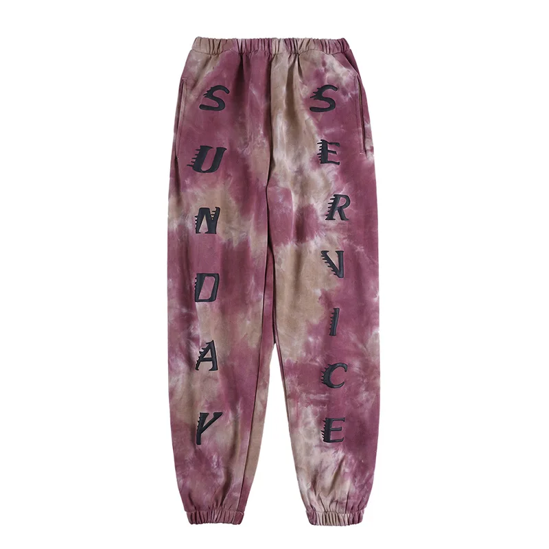 Мужские тренировочные штаны 2022SS с эластичным поясом потерять Kanye West Tie Dye