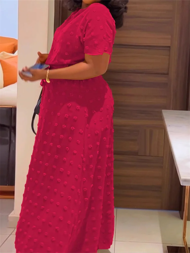 Wmstar Plus Size Dresses for Women 2025  Flower Print Elegant Holiday Summer Clothes Maxi Dresses Bandage Wholesale Dropshipping