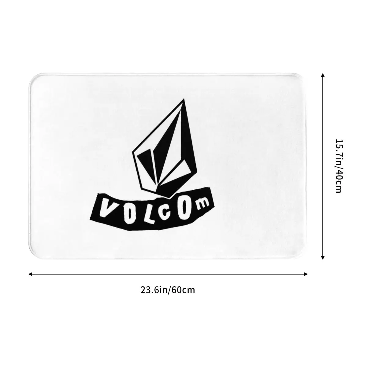 Volcom 로고 도어매트 러그 카펫 매트, 폴리에스터 발 패드, 미끄럼 방지 흡수성 매트, 앞방 복도, 주방 침실 발코니 변기