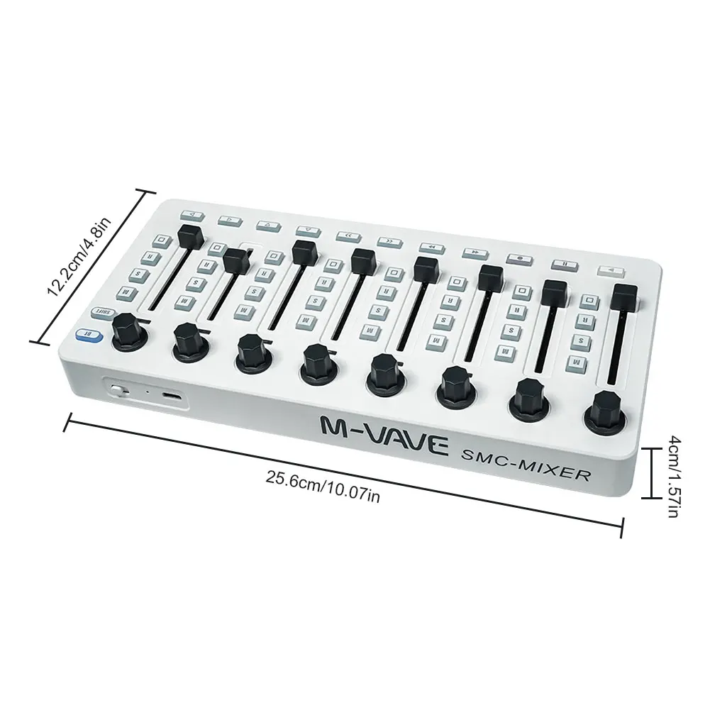 무선 MIDI 컨트롤러 BT 연결 믹싱 콘솔 대부분의 전자음악 악기용 USB 컨트롤러 믹서