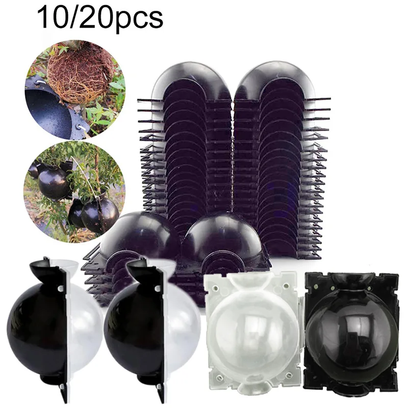 Plant Rooting Box Plant Rooting Pot 10/20pcs fruit Plant tree Rooting Ball Root box plastic case propagation Box Grafting Rooter Growing High-pressure breeding ball