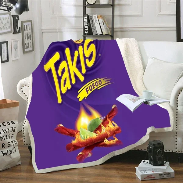Coperta Takis Stampa 3D Picnic Trapunta Spessa Copriletto Alla Moda Coperta In Pile