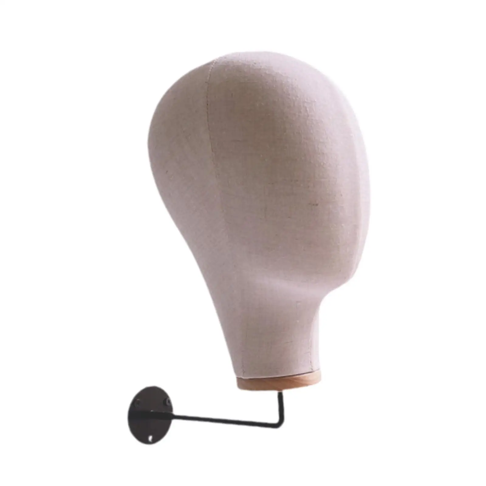 Manikin Head Wig Display Holder Creative Linen Head with Hook Hat Display Head for Beginner Hairdresser Training Home Salon