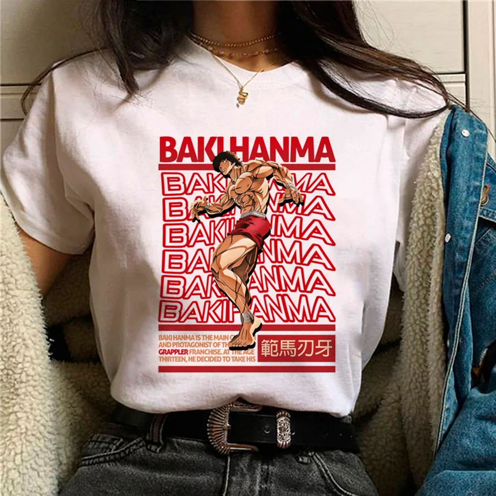 

Топ Baki, женская футболка с графическим рисунком, уличная одежда для девочек, забавная графическая одежда