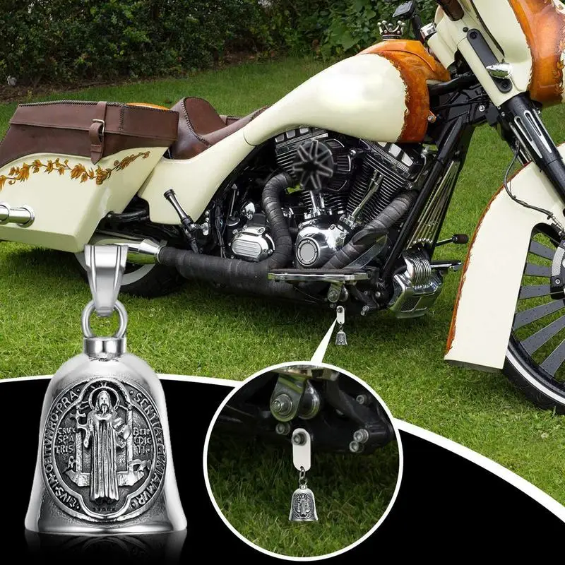 Campanello Per Moto Creativo In Acciaio Al Titanio Lucidato San Benedetto Esorcismo Campana Da Equitazione Fortunata Con Campanelli Croccanti Guardian