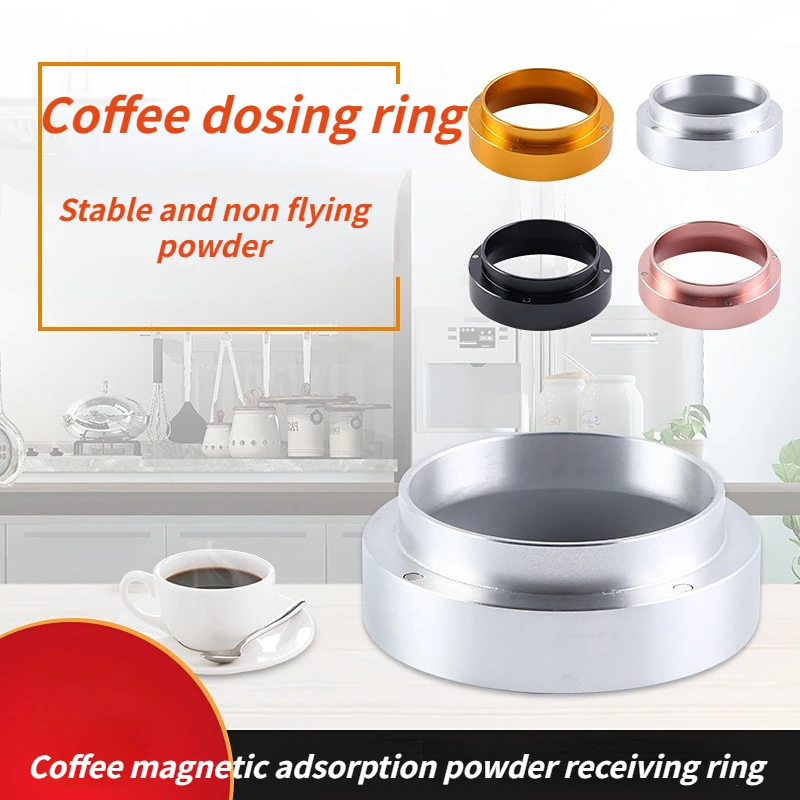 Magnetic Aluminum Anti Fly Coffee Grinder, Handle Cloth Powder Ring, Coffee Grinder, 58mm, 51mm