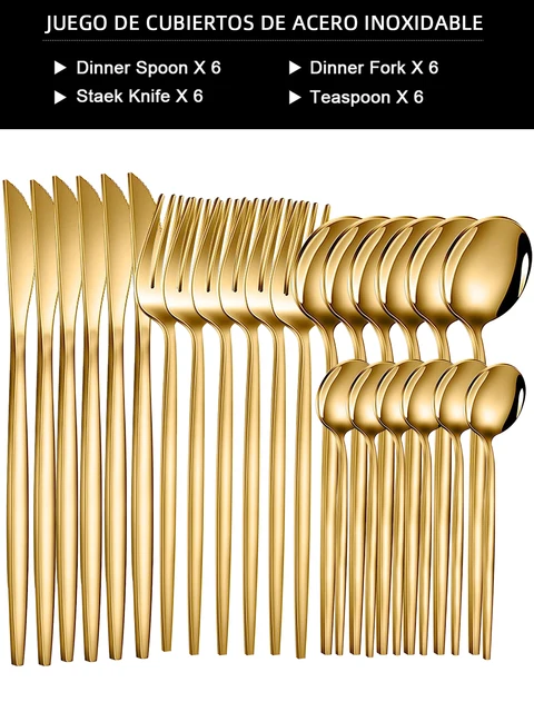 Stainless Steel Cutlery Set 24pcs 2