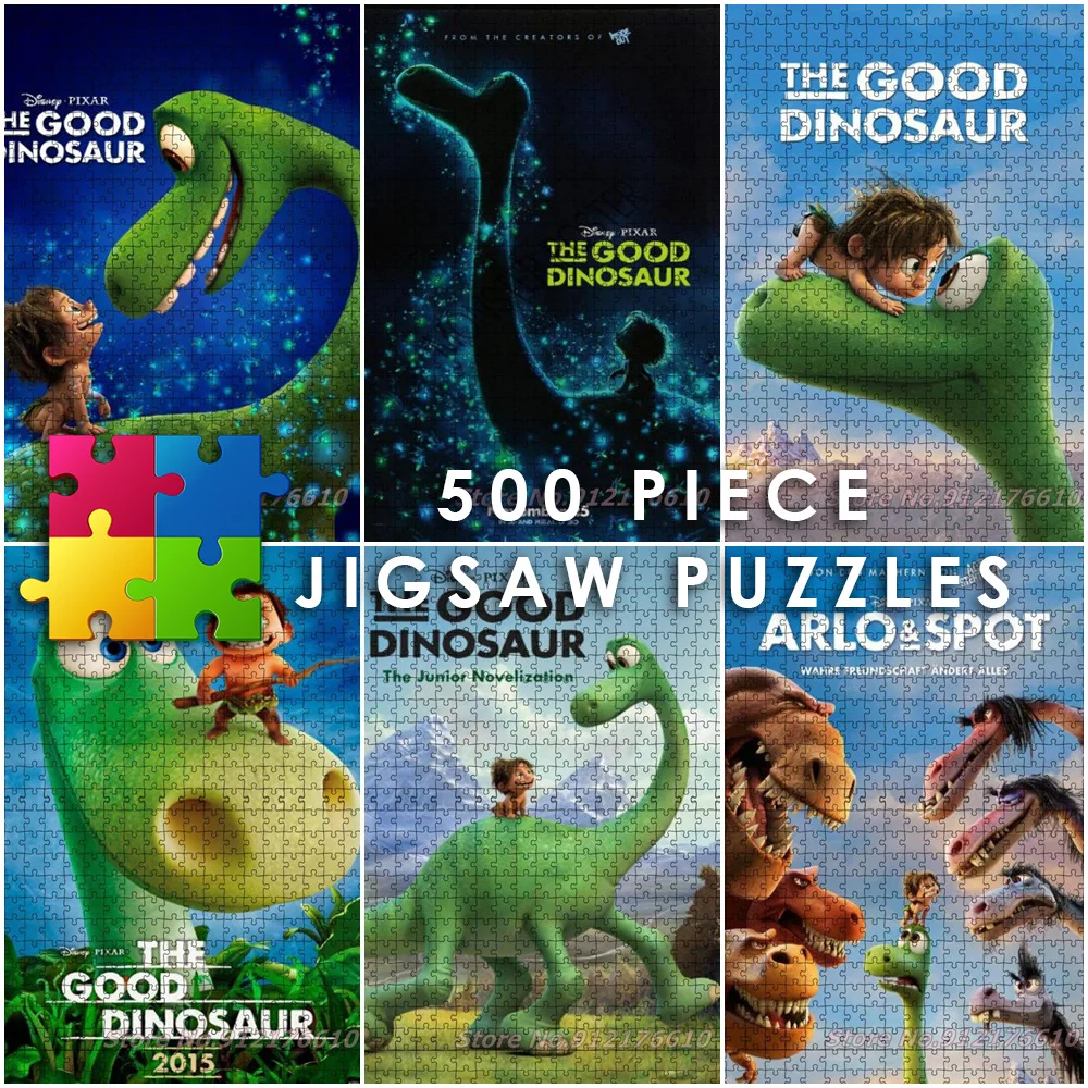 The Good Dinosaur 500 Piece Jigsaw Puzzles Disney Cartoon Anime Diy Creative Puzzle Paper Decompress Educational Toys Kids Gifts