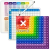 1-12 Multiplication Practice Board Games with Erasable Card Pen, Times Table Learning Math Pop Toys Stationery Manipulatives Kid 3