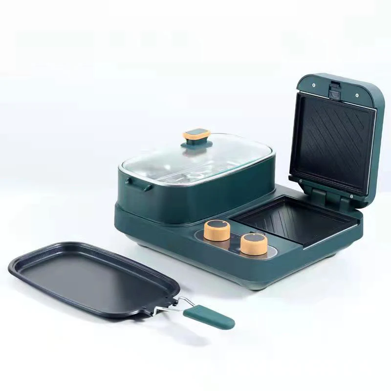 Light Food Sandwich Breakfast Machine Multi-function Waffle Toast Bread Baking Pan Food Steamer Fried Eggs Omelette Frying Grill