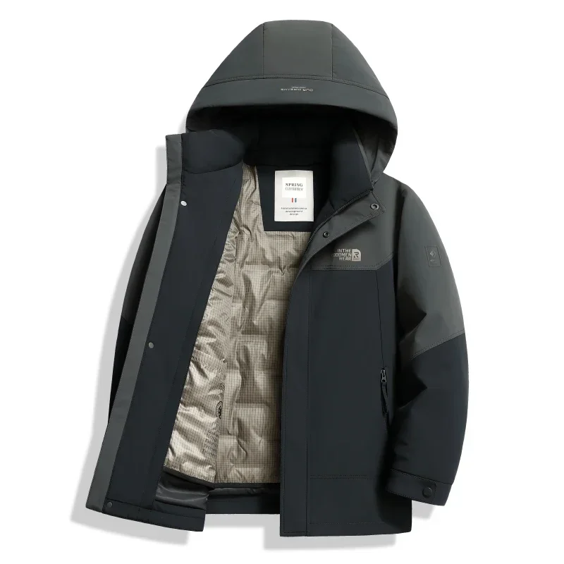 thumbnail image 1 of Chaqueta de plumón de lujo para hombre, nueva ropa de diseñador de 2024, parka gruesa con calefacción, relleno ultraligero, abrigo de plumón de ganso, 1 of 4