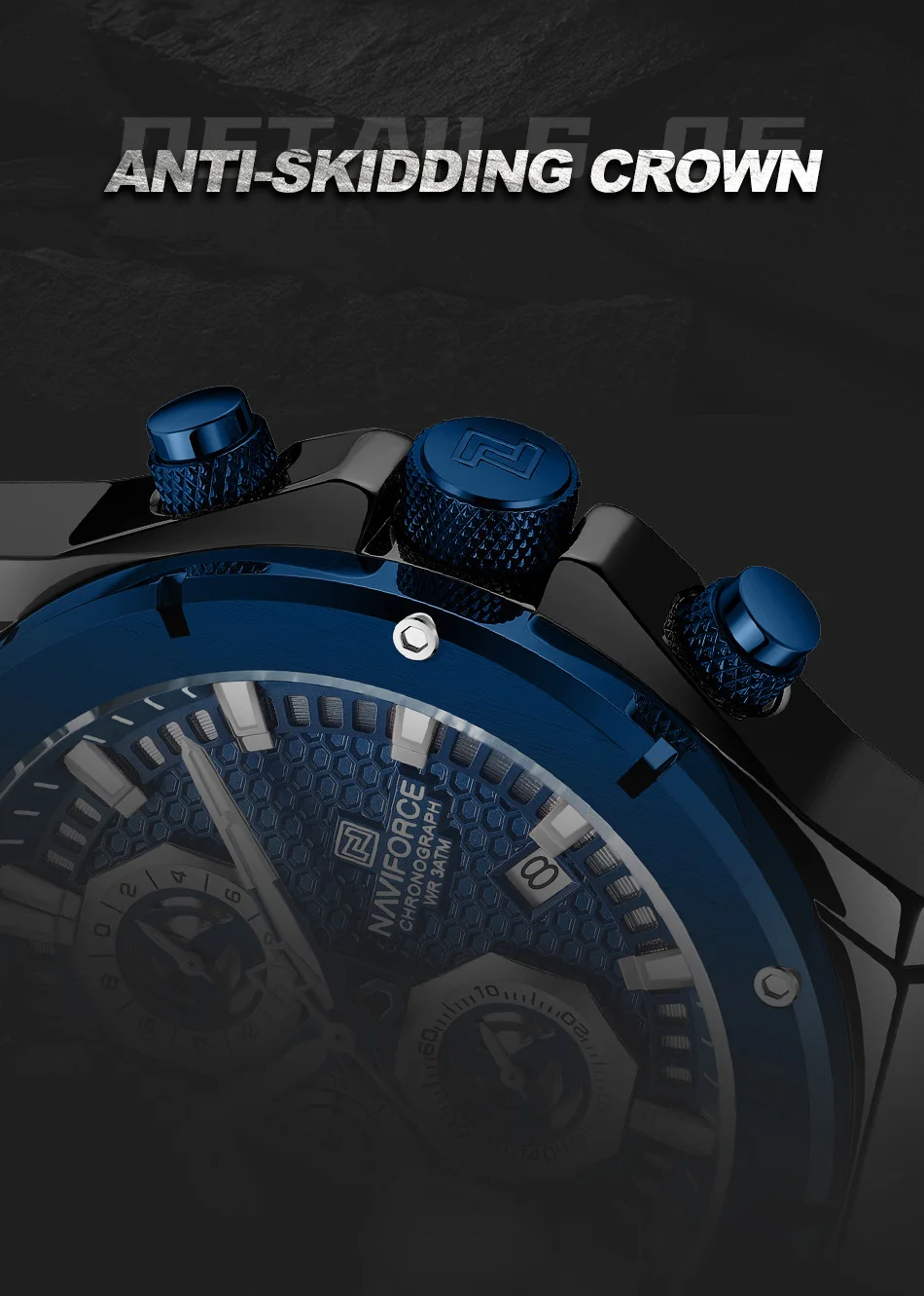 Naviforce 8026 Chronograph Stainless Steel Watch description image 13
