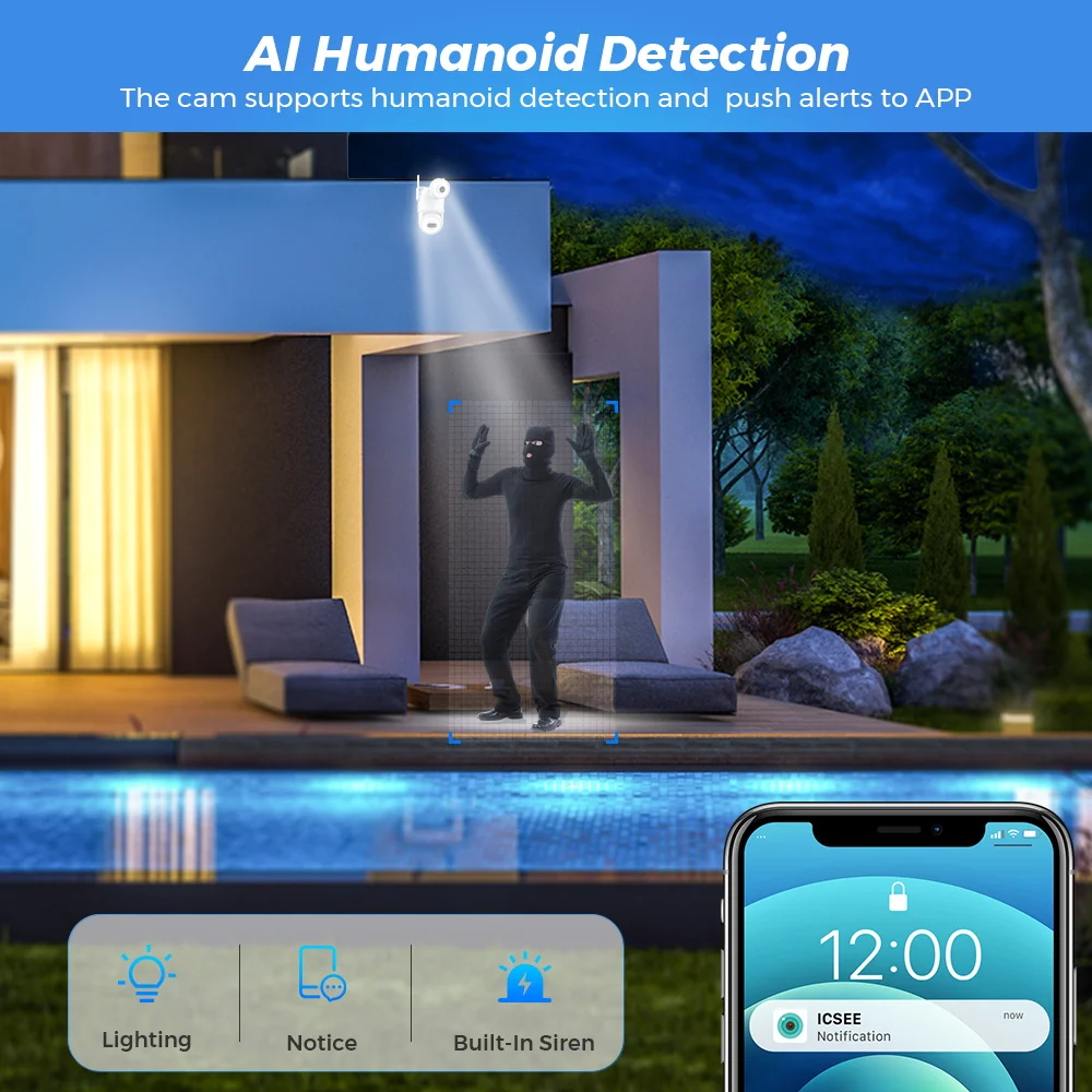 4K Outdoor Dual Lens WiFi Security Camera