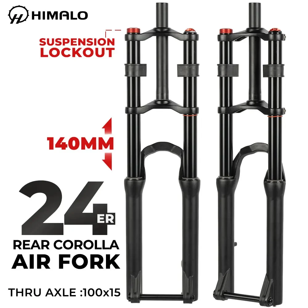 

HIMALO Suspension Air Fork Dual Back Crown Thru Axle 100*15mm for MTB Bike Aluminum Shock Absorber Mountain bikes