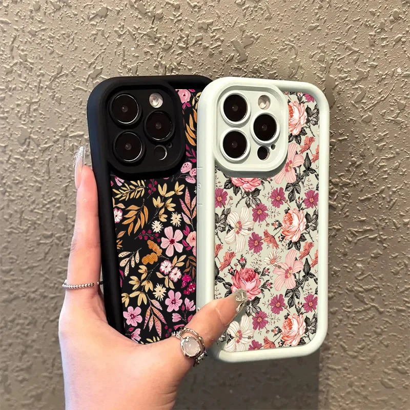 Cute Flower Pattern Silicone Soft Phone Case