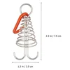 Stainless Steel Fixed Tent Rope Buckle Wooden Hook Spring Wind Rope Outdoor Camping Octopus Rope Buckle Camping Deck Nail