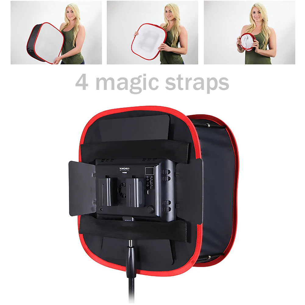 1/2pcs Universal Portable Collapsible LED Diffuser Softbox For Yongnuo Godox Photographic Lighting Video Light For flash diffuser camera softbox photography light diffuser cloth photography light video light