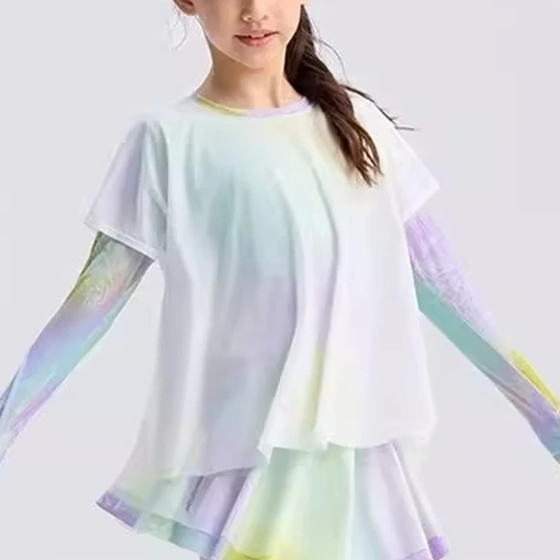 Girls Fairy Yoga Tee Quick Dry Long Sleeve Workout Shirt Breath Sun Protective Athletic Shirt For Dance & Gym Age 12 S029e60273522412a9c7b562d96c9a72cH