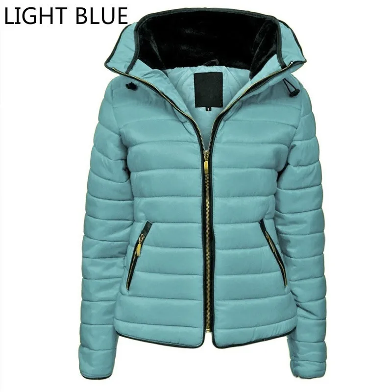 black puffer coat with hood 2022 Women's Fashion Winter Warm coat Extra thick jacket Women's quilted hat quilted coat duvet coats