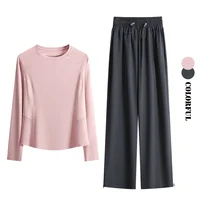 DRUR – survêtement pour femmes, pour course à pied, Yoga, avec sweat-shirt ample 2 pièces et pantalons taille haute, ensembles de survêtement, vêtements de gymnastique, 2026 2