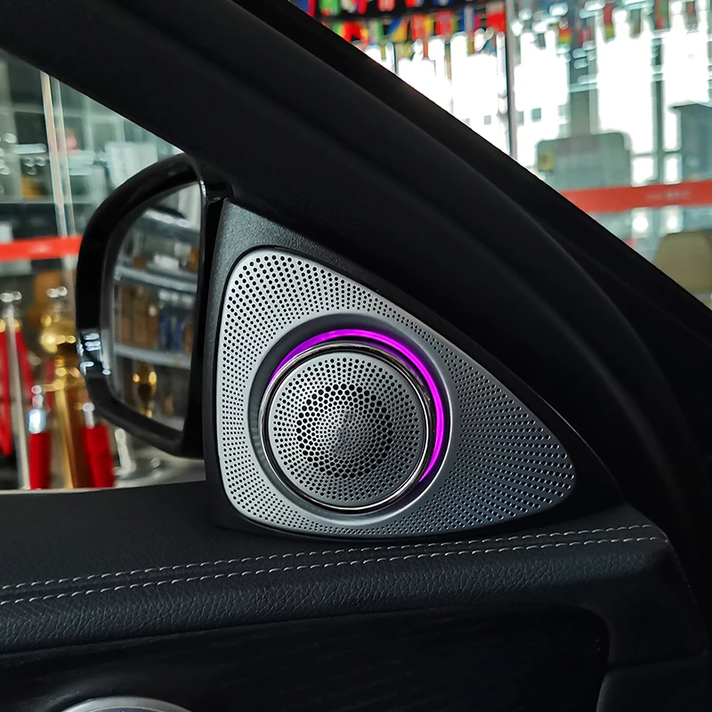 Suitable for Mercedes-Benz C/E/S/GLC/GLA Suitable for W205 W213 W221 W222 X253 X166 speaker LED tweeter 3D rotating light stereo speaker tweeter