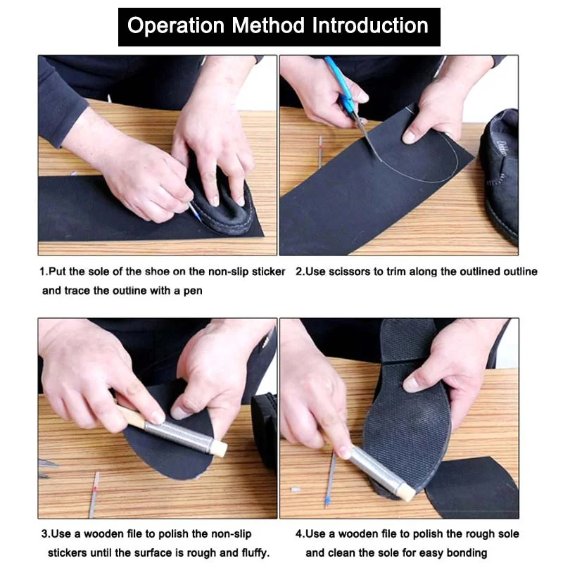 Rubber Shoe Sole for Men Shoes Outsole Repair Protector Cover Replacement Anti-slip Soles Cushion Patch DIY Care Soling Sheet