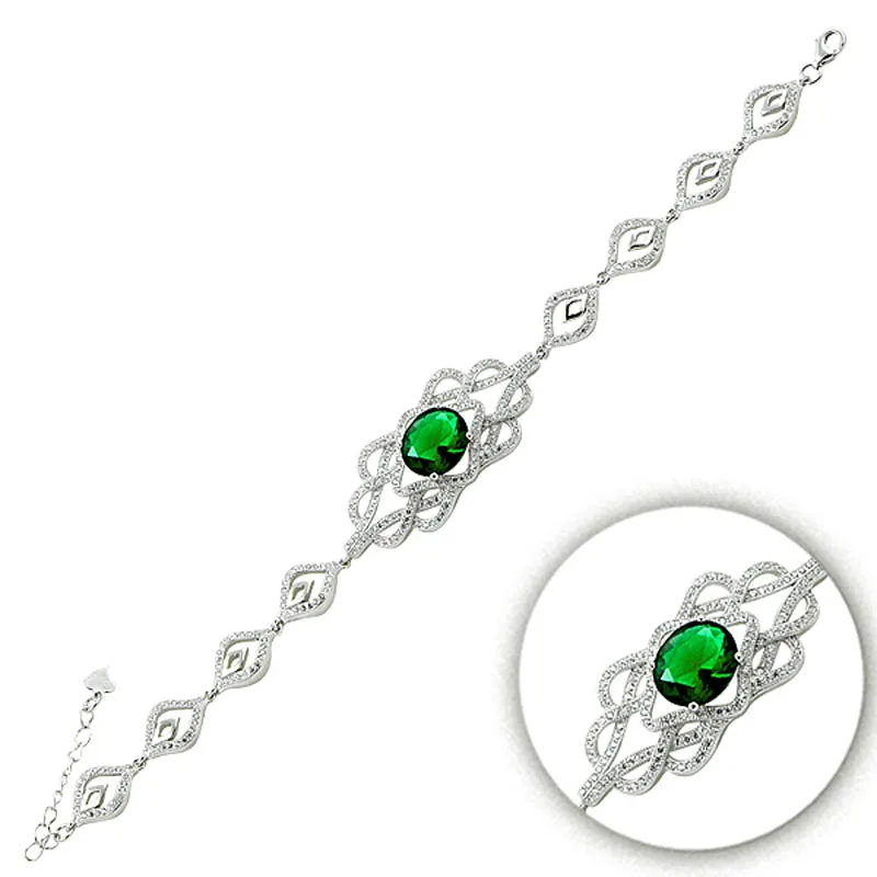 

Silver 925 Sterling Zircon Cubic Zirconia Bracelet
