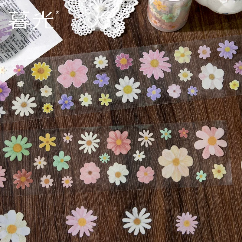 1pcs/1lot 장 접착 테이프 데이지 노트북 마스크 테이프 스크랩북 DIY 종이 일본어 스티커
