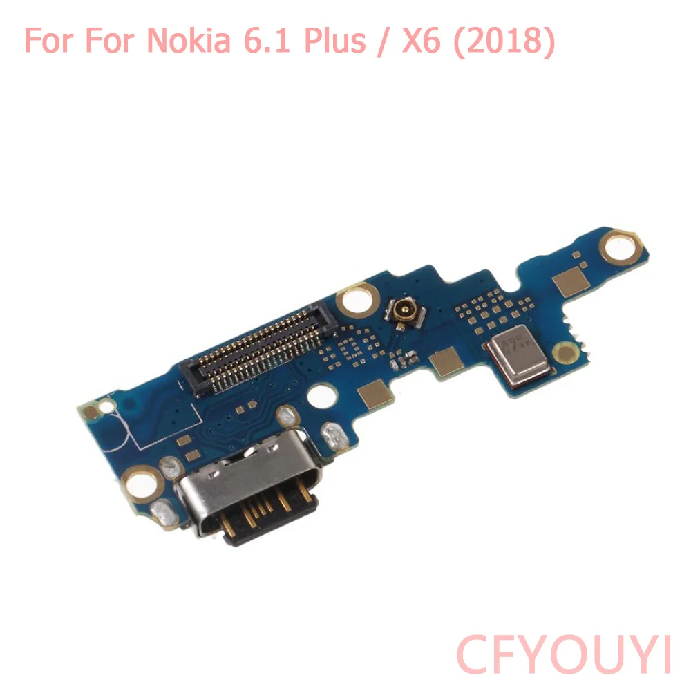 

10PCS/LOT USB Charging Port Charger Dock Antenna Connector Mic Flex Cable Circuit Board For Nokia 6.1 Plus X6 / 5.1 Plus X5