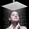 High Quality 6/8/10 Inch Stainless Steel Ultra-Thin Waterfall Shower Heads Rainfall Shower Head Rain Square Round 2