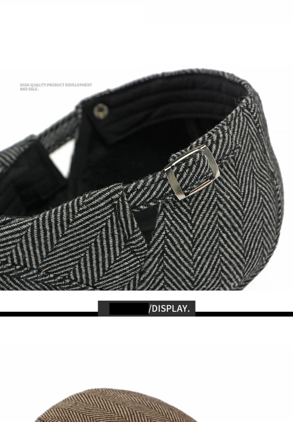 HT5035 Berets für Männer Frauen Vintage Gestreiften Künstler Maler Baskenmütze Hut Neue Herbst Winter Flache Kappe Männlich Weiblich Einstellbare Baskenmütze Kappe – Detail 6
