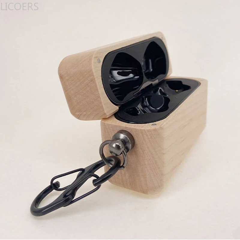 

Чехол из твердого дерева для Huawei FreeBuds Pro, беспроводная Bluetooth гарнитура из черного орехового клена, набор наушников