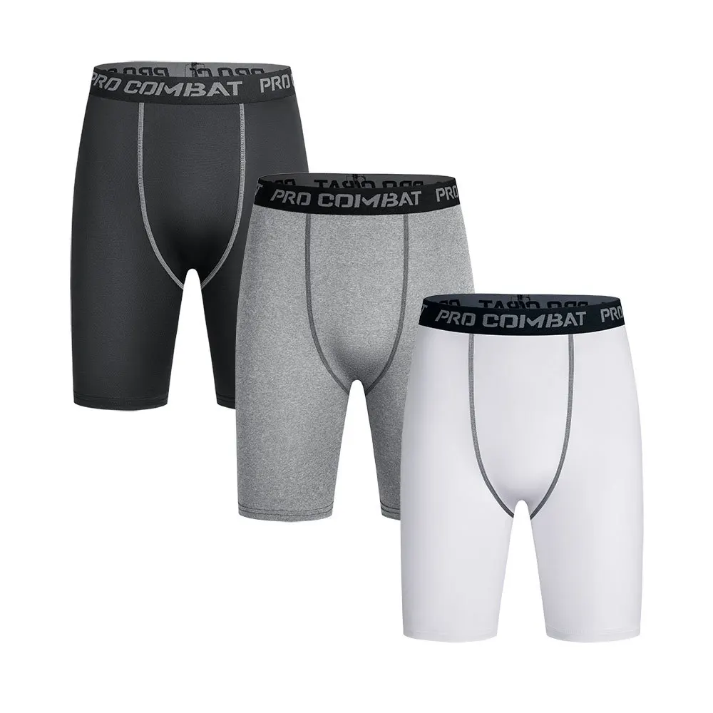 Men's Underwear Long Leg Performance Compression Boxer Briefs Running