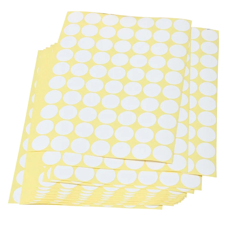 BLEL Hot 19mm Circles Round Code Stickers Self Adhesive Sticky Labels White
