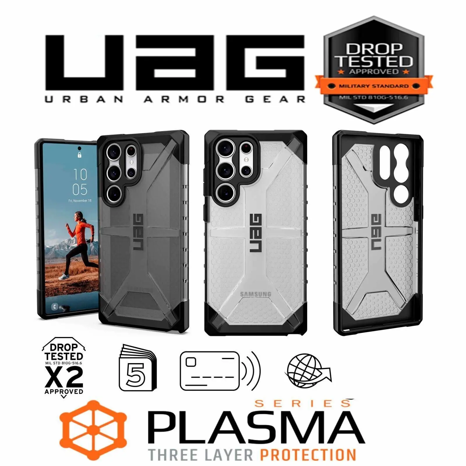 UAG чехол для телефона Samsung Galaxy S24 S23 S22 S21 S20 Ultra для GalaxyS24 S23 S22 S21 S20 Plus S20 FE противоударный Прочный чехол