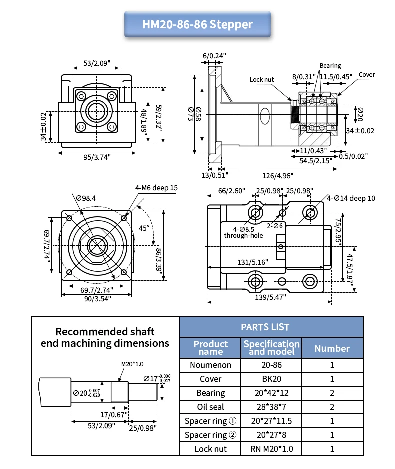 Motor Integrierte Sitzschraube Unterstützung Sitzlager Aluminiumguss HM12-57 HM12-60 HM12-86 Motor Feste Halterung Für Nema23/24/34 – Detail 14