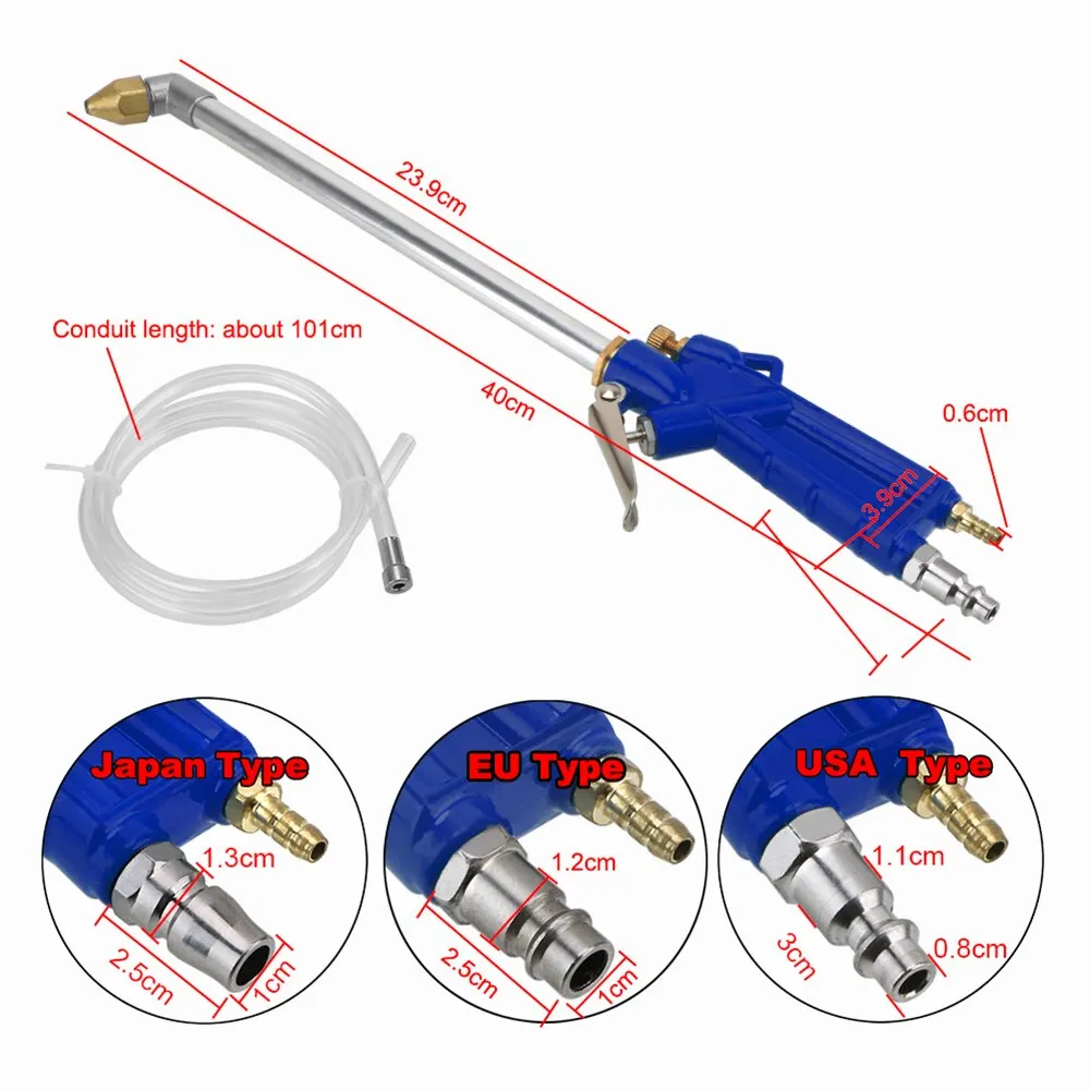 40cm High Pressure Pneumatic Engine Cleaning Water Gun Oil Cleaner Tool 100cm Hose Aluminum Alloy Pneumatic Tool water gun pressure washer gun pneumatic cleaning gun cleaning gun high pressure water gun