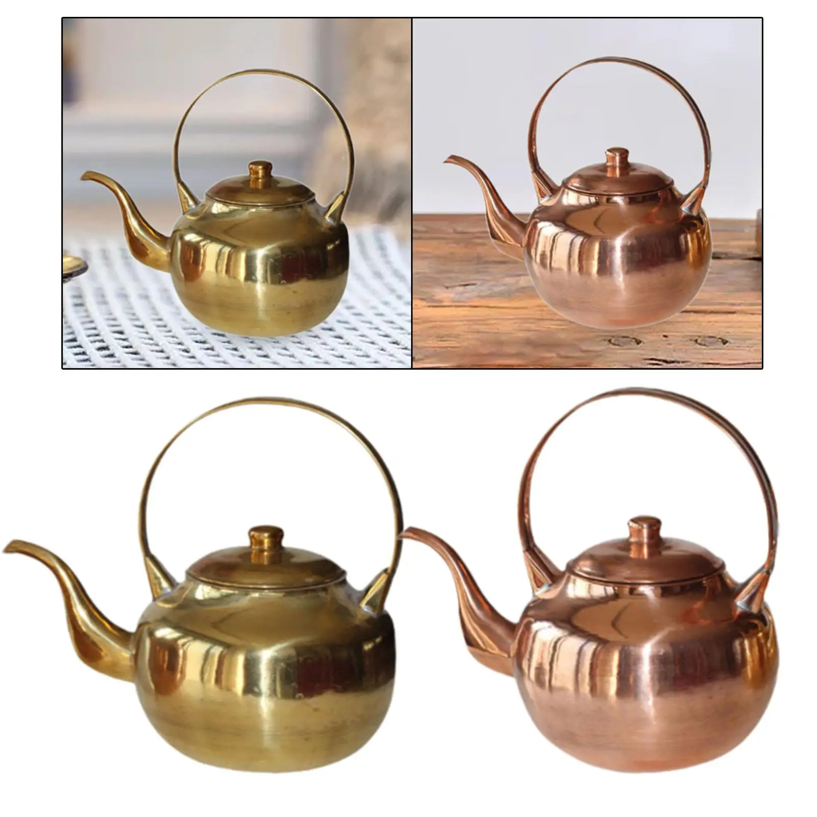 Copper Kettle 1.2L for Gas Stoves Induction Hob Camping Induction/Gas Stoves Copper Kettle 1.2L for Gas Stoves Induction Hob Camping Induction/Gas Stoves